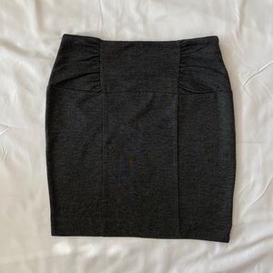 Urban Outfitters Dark Gray Shirred Waist Skirt